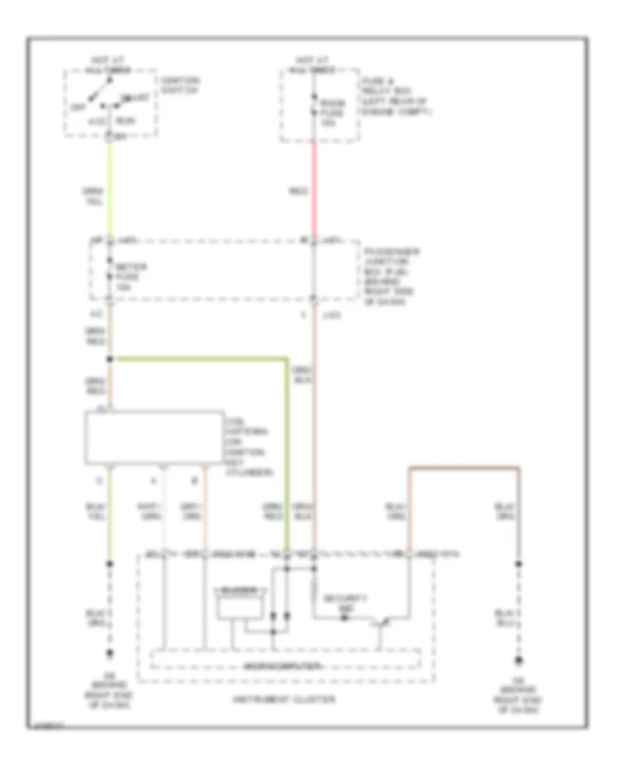 Immobilizer Wiring Diagram for Mazda 3 i Touring 2009