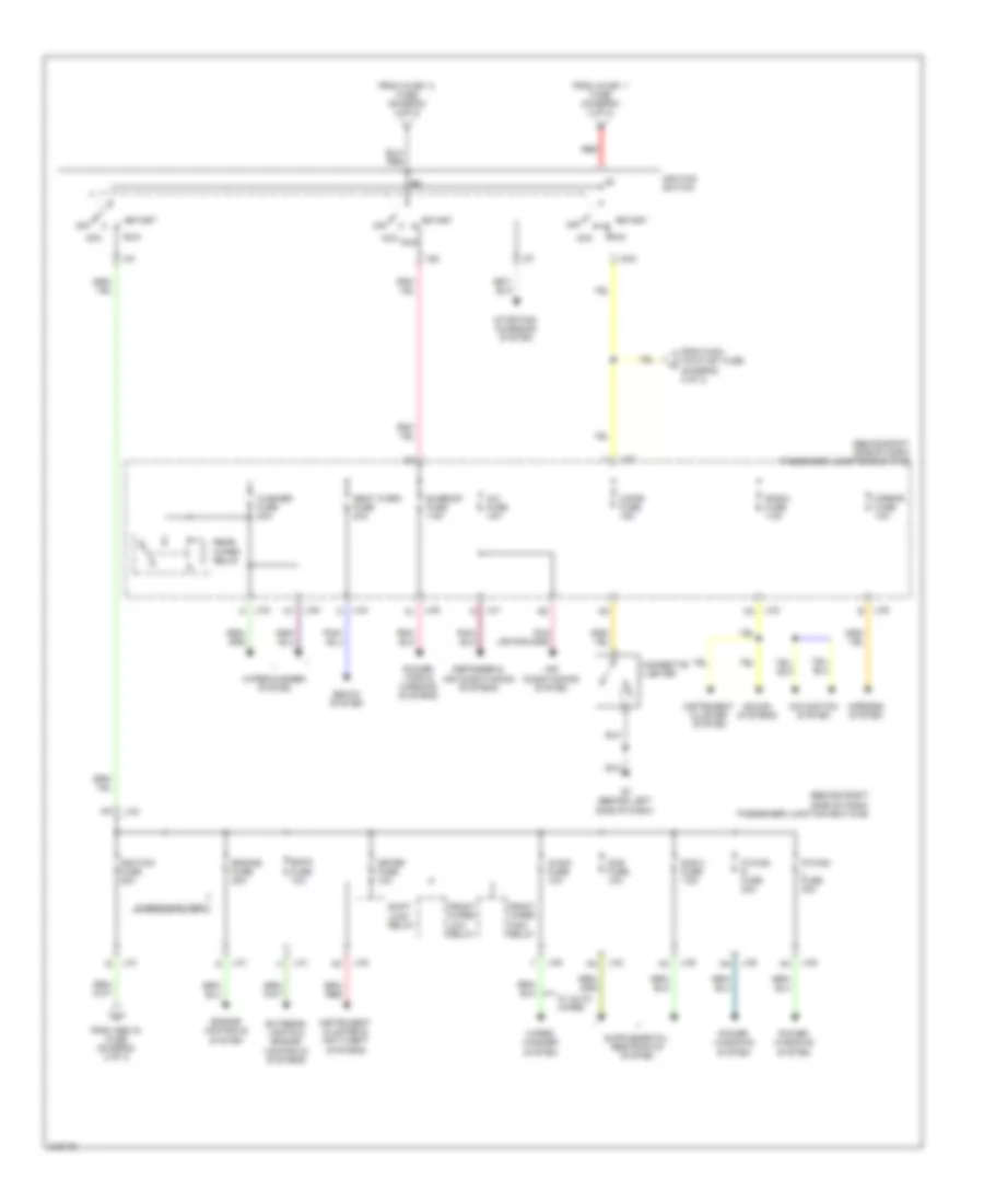 Power Distribution Wiring Diagram 3 of 3 for Mazda 3 i Touring 2009