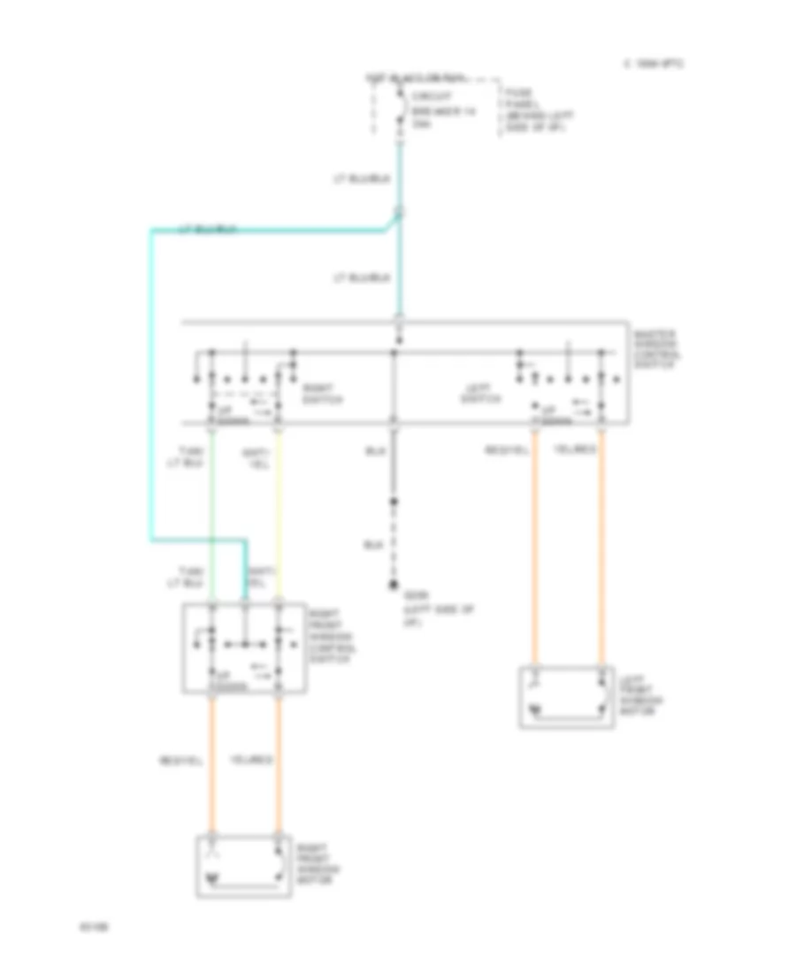 Power Window Wiring Diagram for Mazda B2300 1994