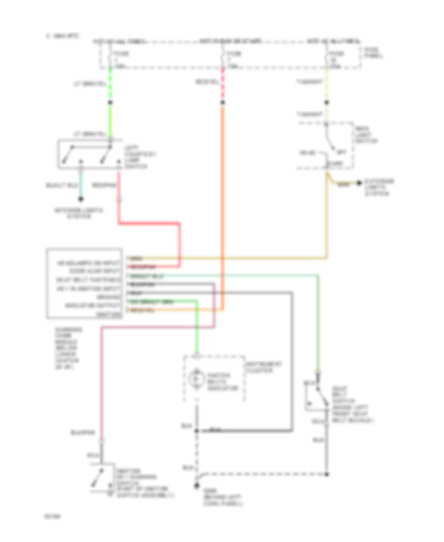 Warning System Wiring Diagrams for Mazda B1994 2300