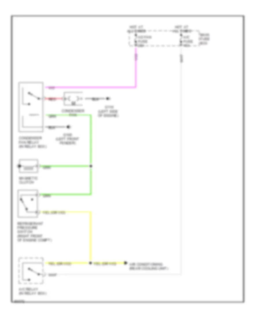 Cooling Fan Wiring Diagram for Mazda MPV LX 1997