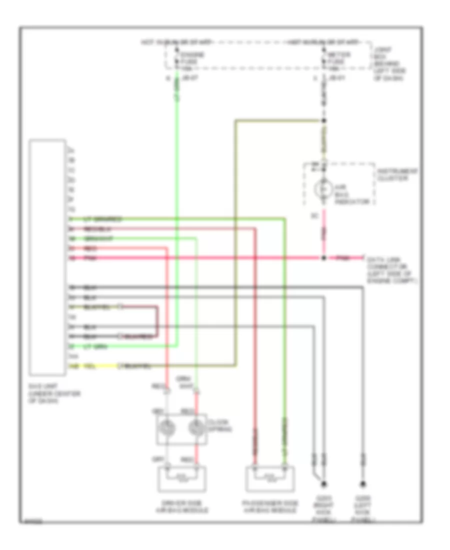 Supplemental Restraint Wiring Diagram for Mazda MPV LX 1997