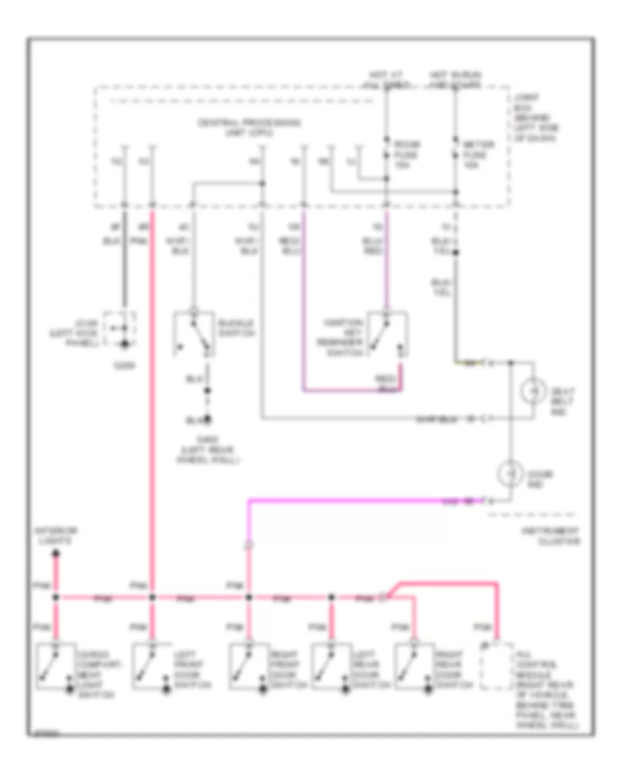 Warning System Wiring Diagrams for Mazda MPV LX 1997