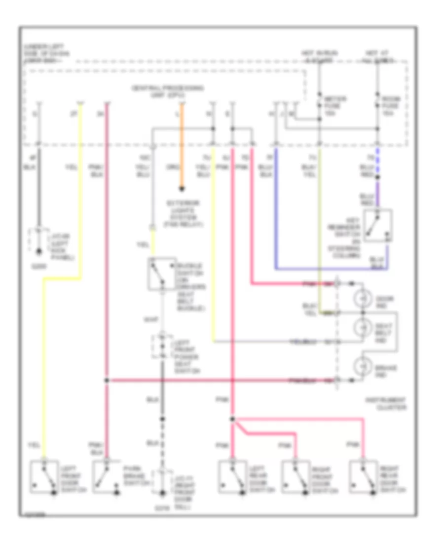 Warning System Wiring Diagrams for Mazda Millenia S 2000