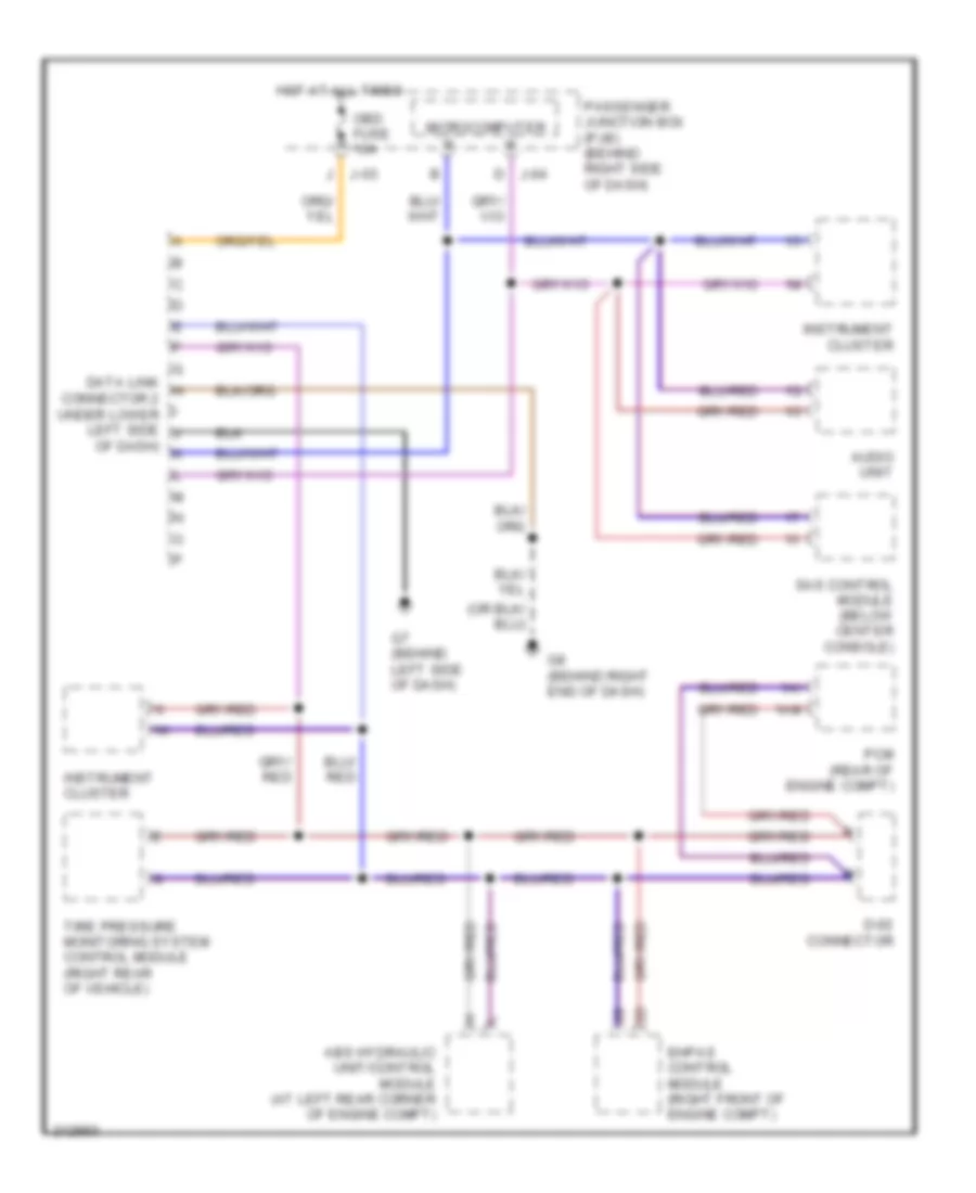 Computer Data Lines Wiring Diagram for Mazda 3 i 2005