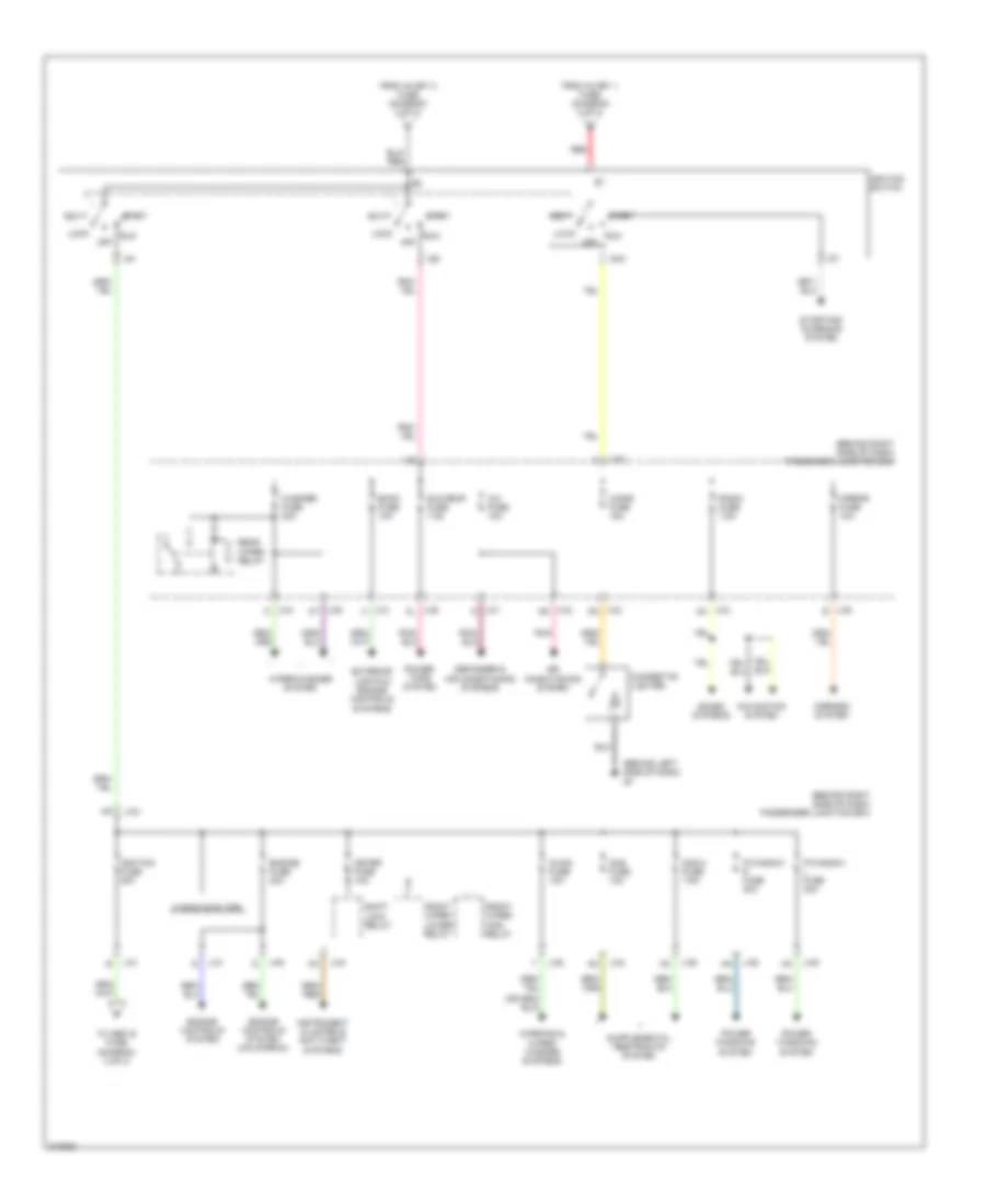 Power Distribution Wiring Diagram 3 of 3 for Mazda 3 i 2005