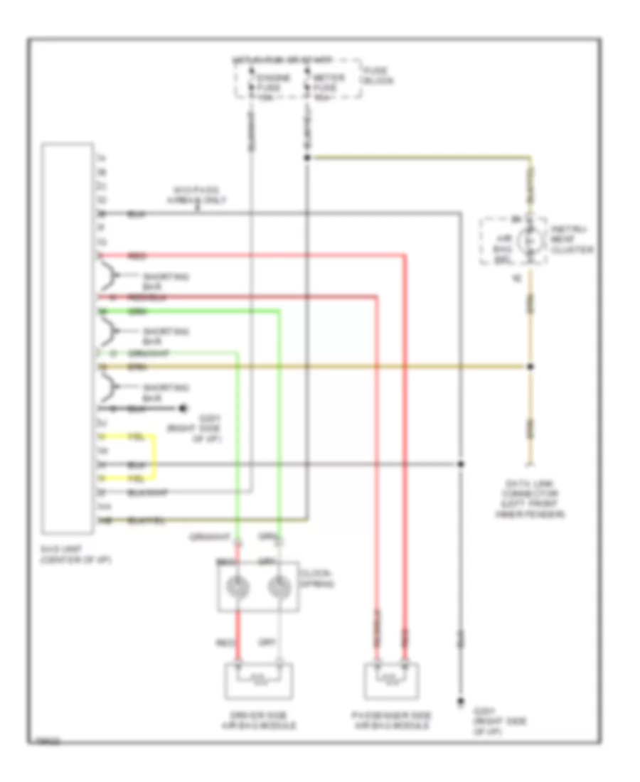 Supplemental Restraint Wiring Diagram for Mazda MX-5 Miata 1997