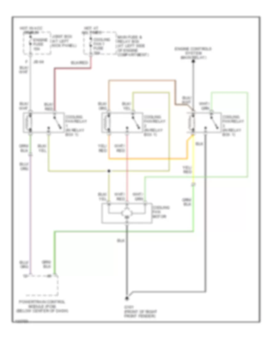Cooling Fan Wiring Diagram without A C for Mazda MPV DX 2000