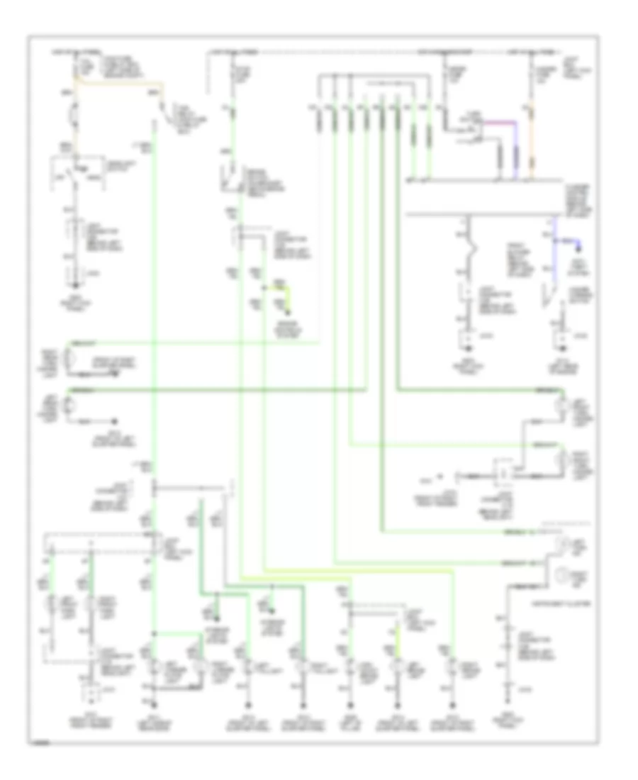 Exterior Lamps Wiring Diagram for Mazda MPV DX 2000