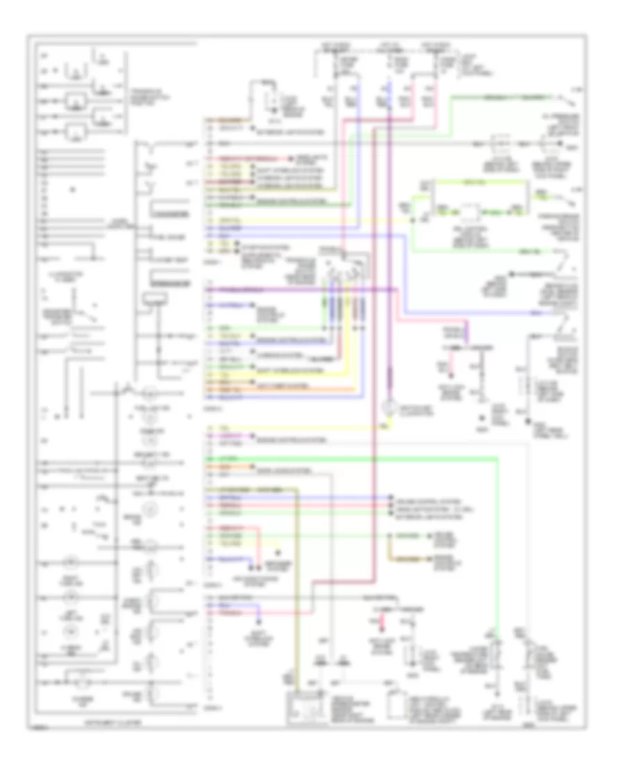 Instrument Cluster Wiring Diagram for Mazda MPV DX 2000