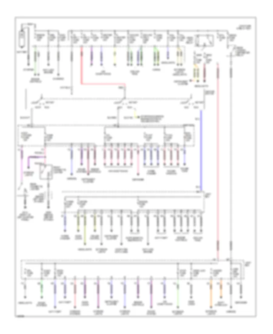 Power Distribution Wiring Diagram for Mazda MPV DX 2000