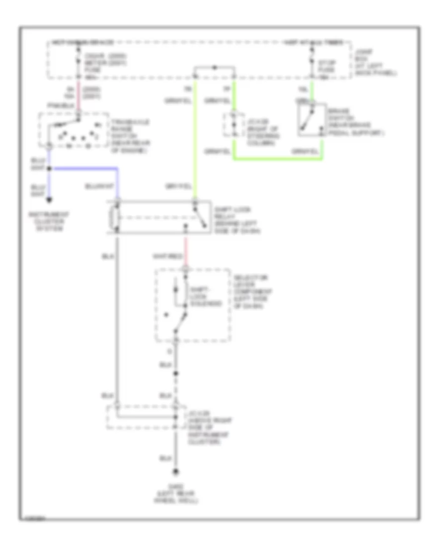 Shift Interlock Wiring Diagram for Mazda MPV DX 2000