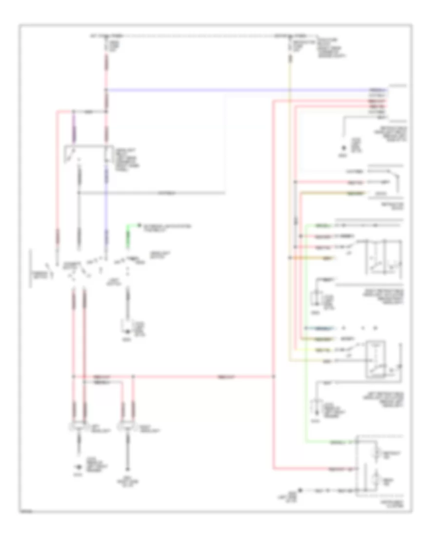 Headlight Wiring Diagram, without DRL for Mazda MX-5 Miata M-Edition 1997