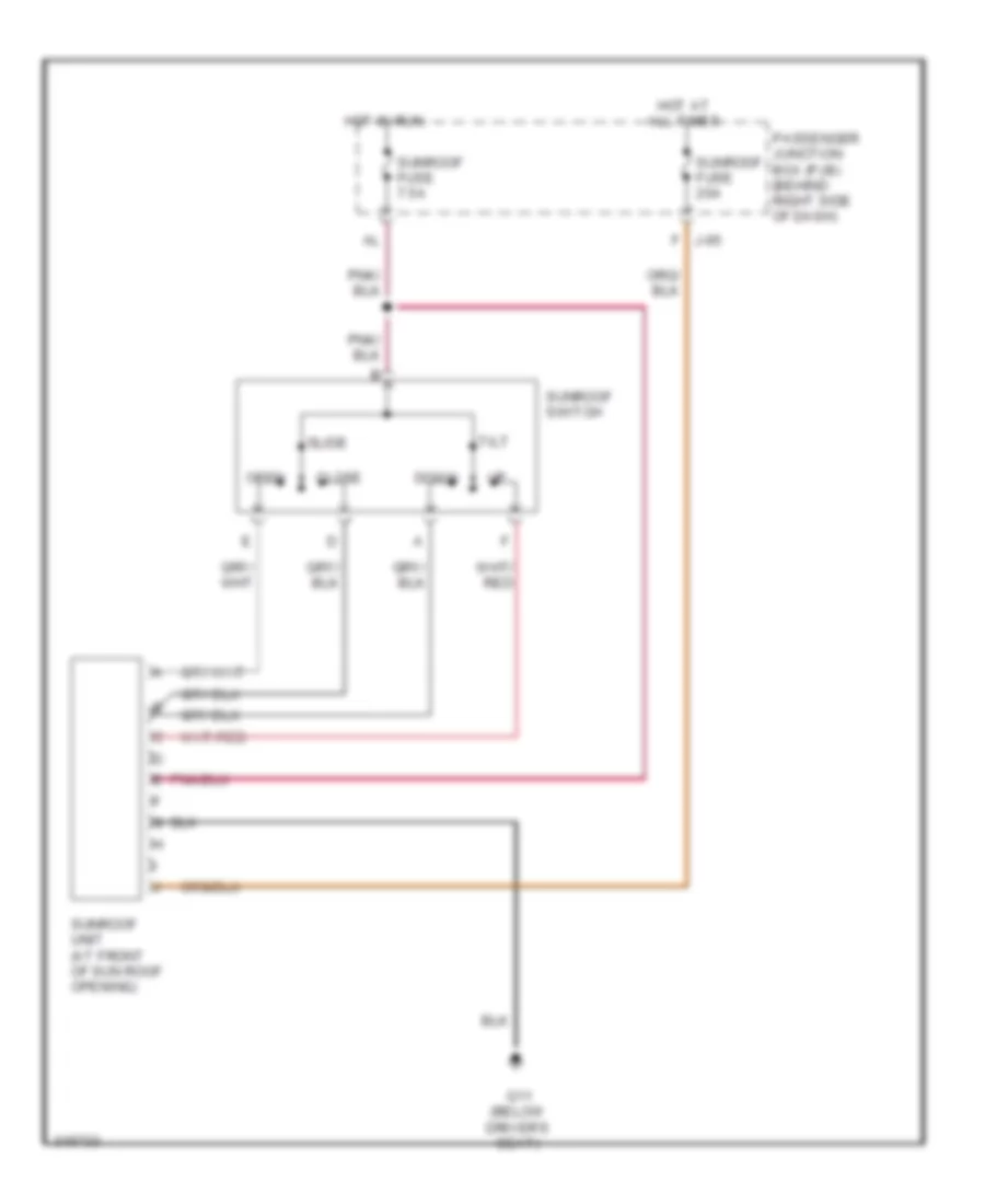 Power TopSunroof Wiring Diagram for Mazda 3 s Sport 2009