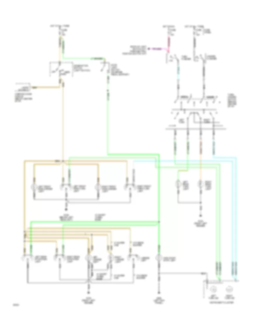 Exterior Lamps Wiring Diagram for Mazda B4000 LE 1994