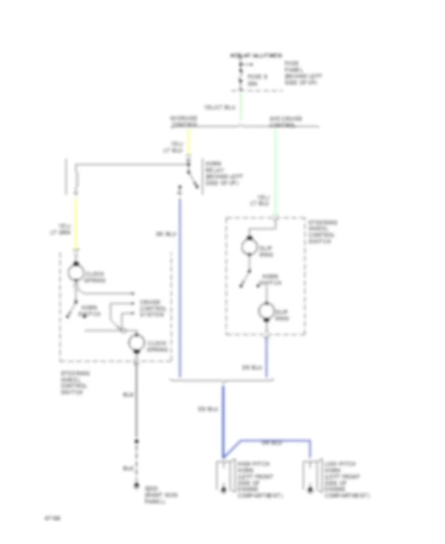 Horn Wiring Diagram for Mazda B4000 LE 1994