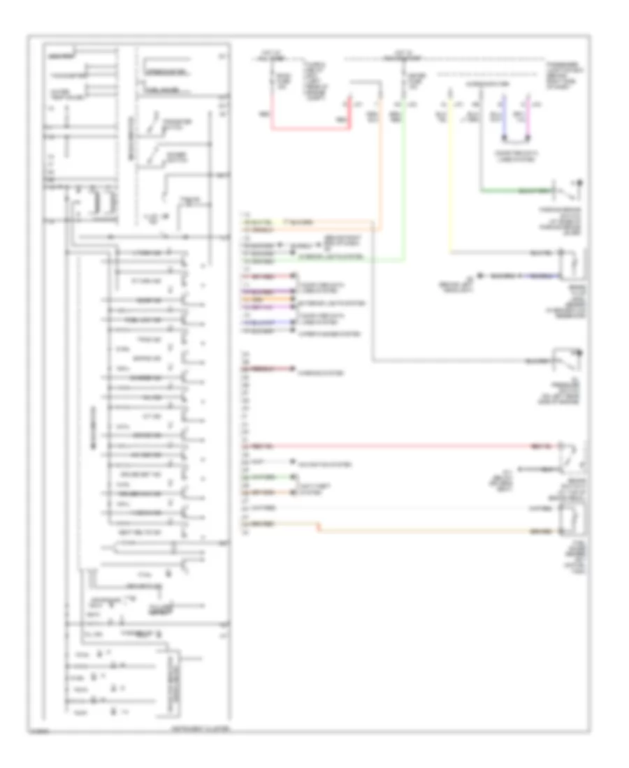 Instrument Cluster Wiring Diagram for Mazda 3 SP23 2005