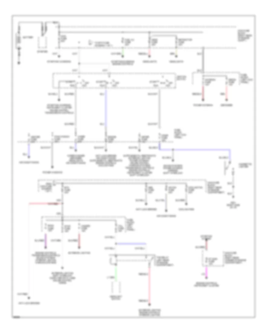 Power Distribution Wiring Diagram for Mazda MX 5 Miata STO 1997