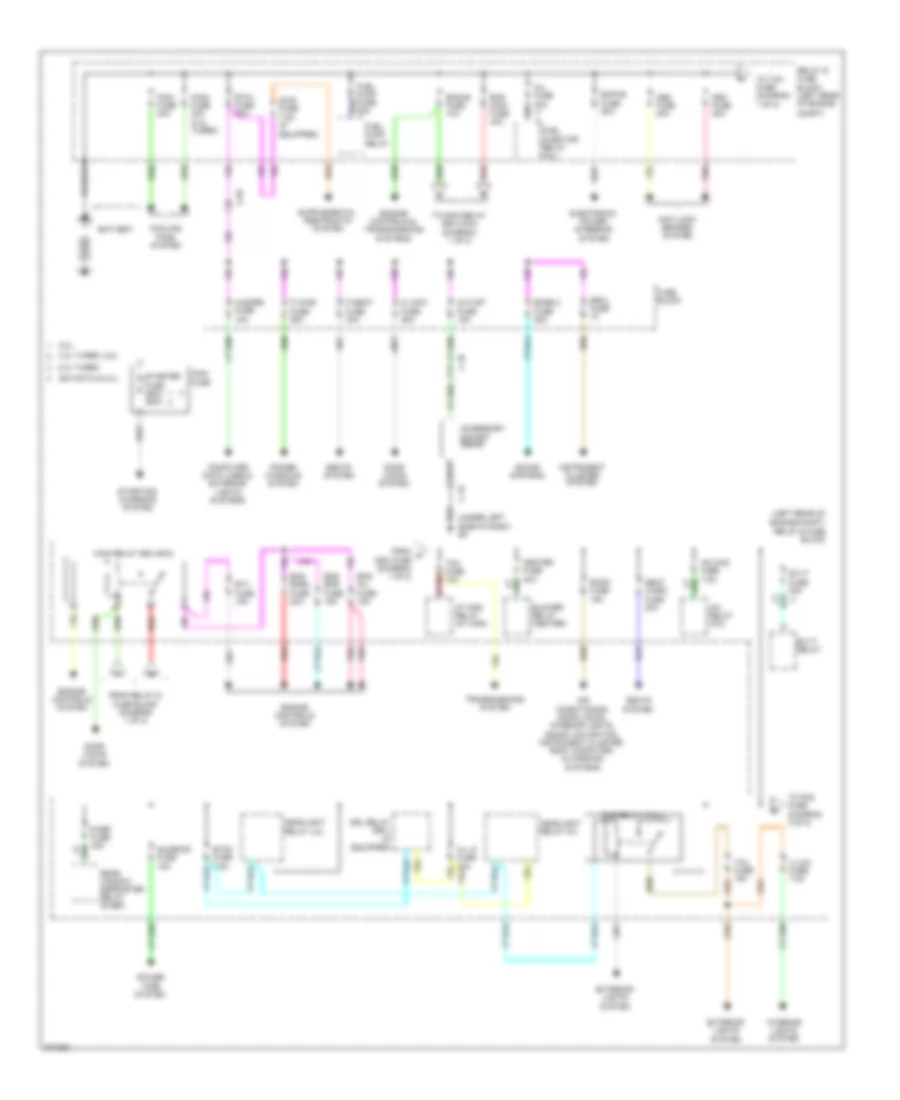 Power Distribution Wiring Diagram with Advanced Keyless Entry  Start System 1 of 2 for Mazda 3 s Sport 2012