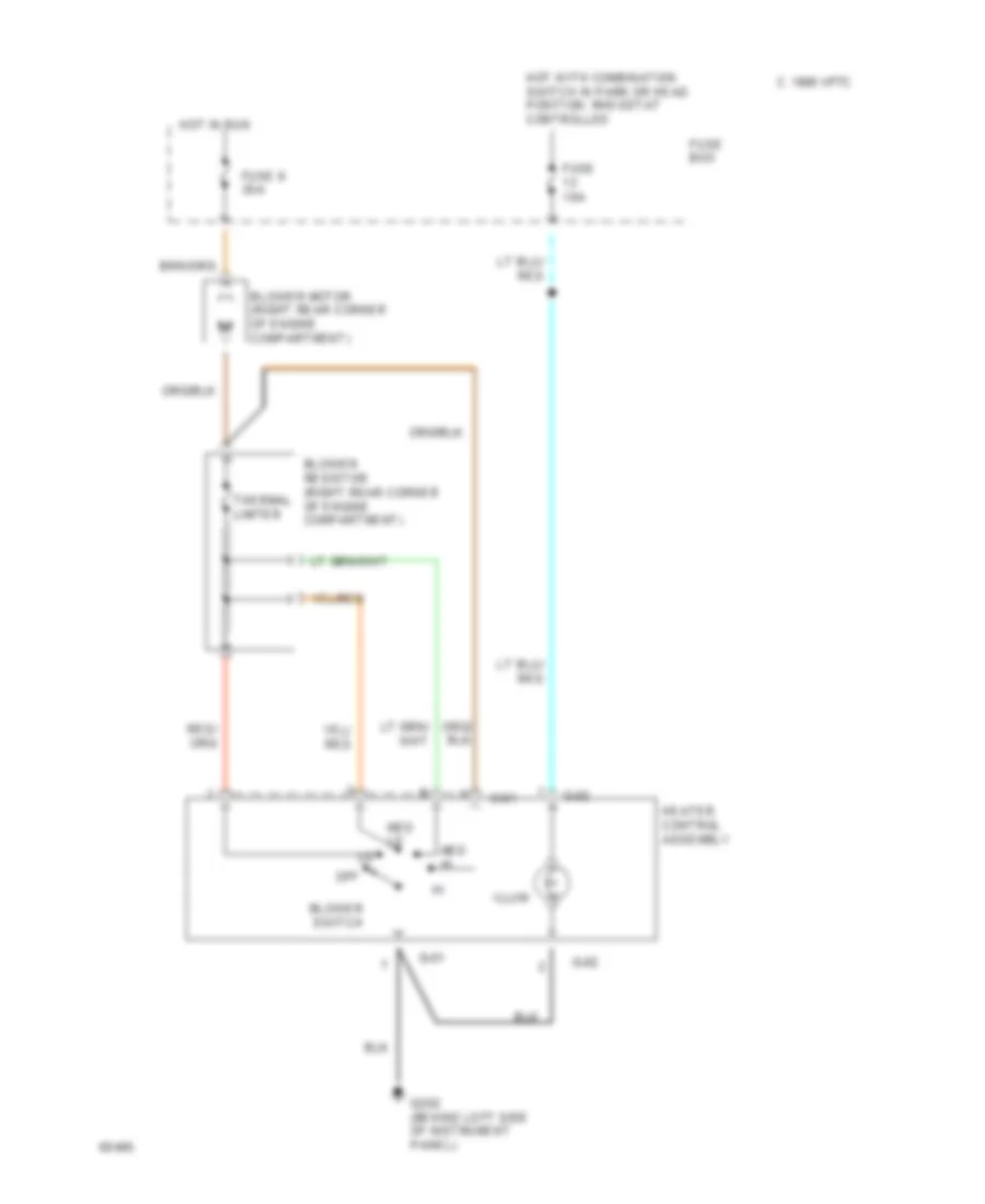 Heater Wiring Diagram for Mazda BSE 1994 4000