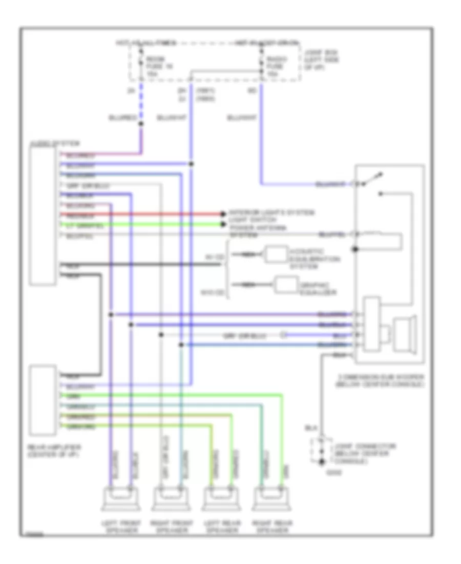 Radio Wiring Diagrams, with Full Logic Cassette Player for Mazda 626 GT 1990