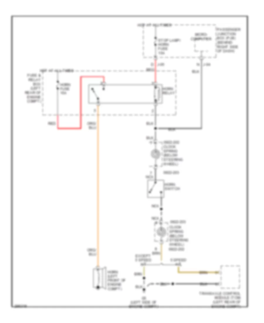 Horn Wiring Diagram for Mazda 3 s Touring 2009