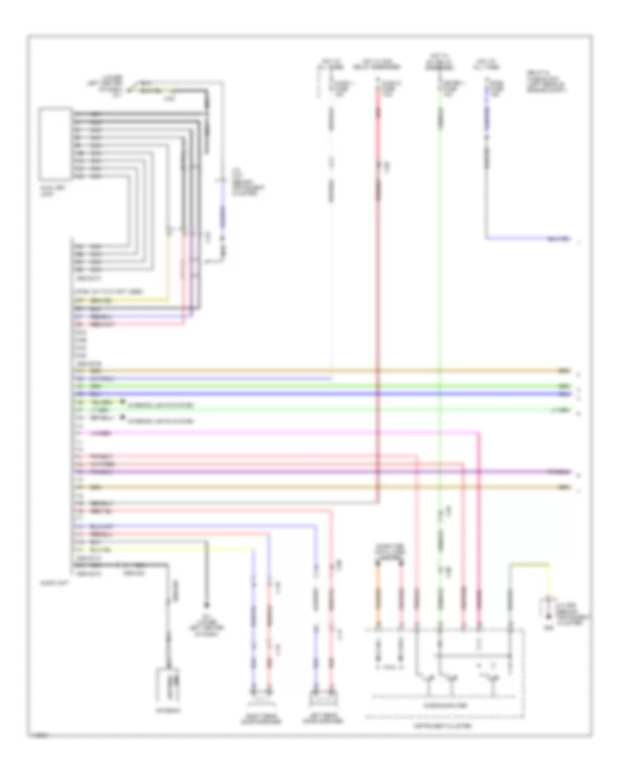 Radio Wiring Diagram, without Bose without Navigation (1 of 2) for Mazda CX-5 Grand Touring 2013