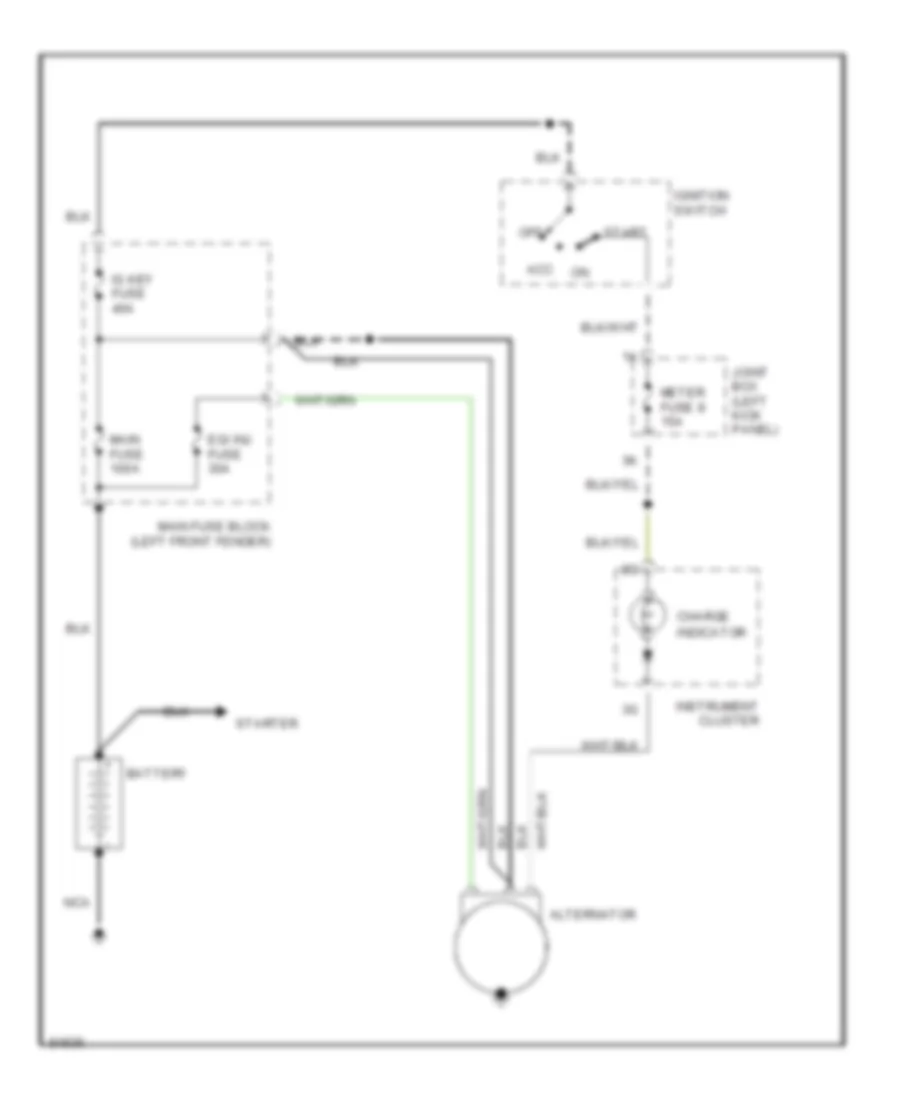 Charging Wiring Diagram for Mazda MX 6 1997