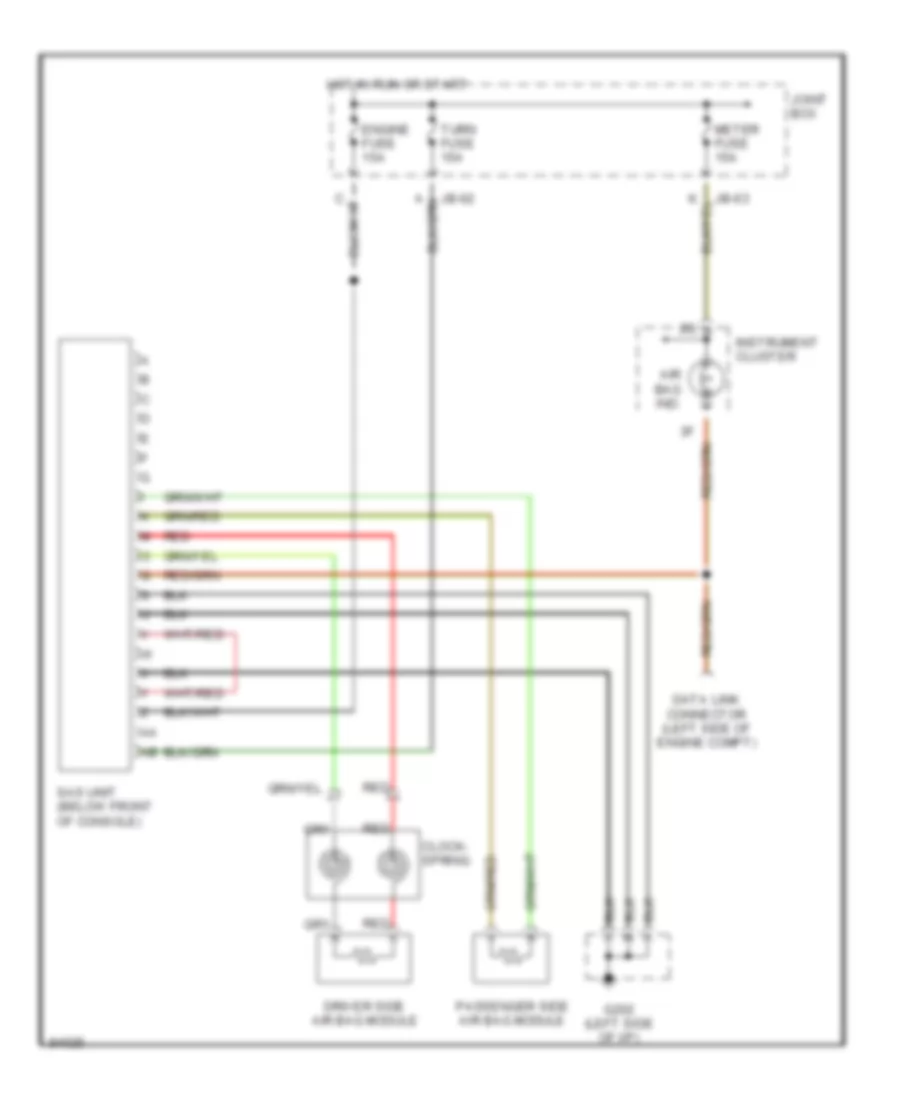Supplemental Restraint Wiring Diagram for Mazda MX 6 1997