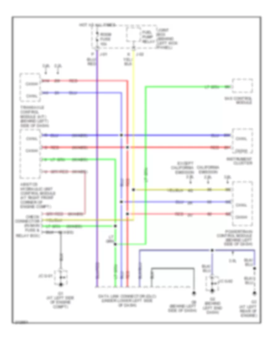Computer Data Lines Wiring Diagram for Mazda 6 i 2005