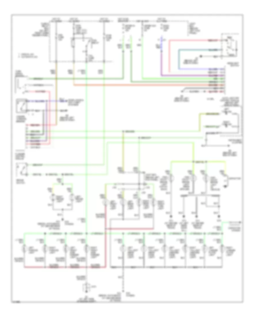 Exterior Lamps Wiring Diagram for Mazda 6 i 2005