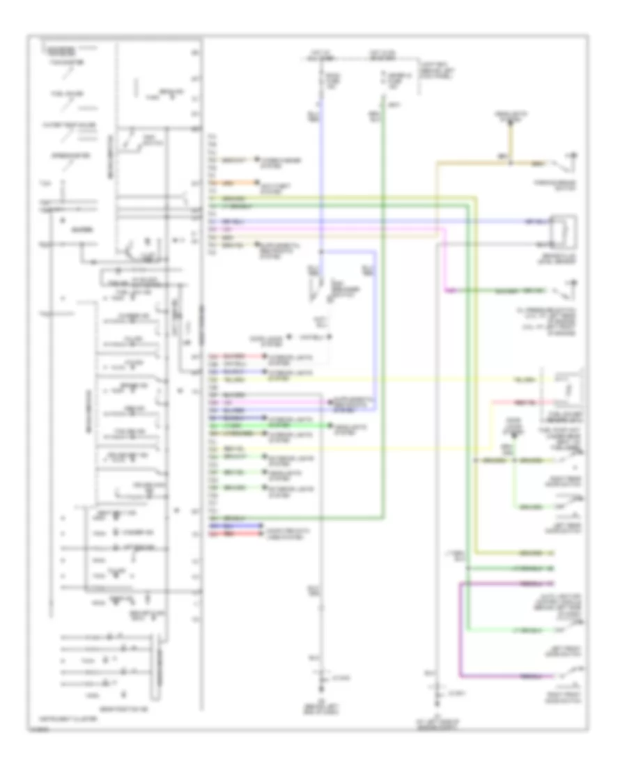 Instrument Cluster Wiring Diagram for Mazda 6 i 2005