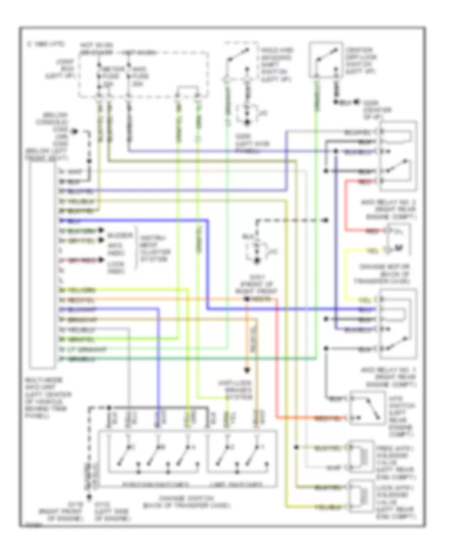 3 0L Transfer Case Wiring Diagram for Mazda MPV 1994