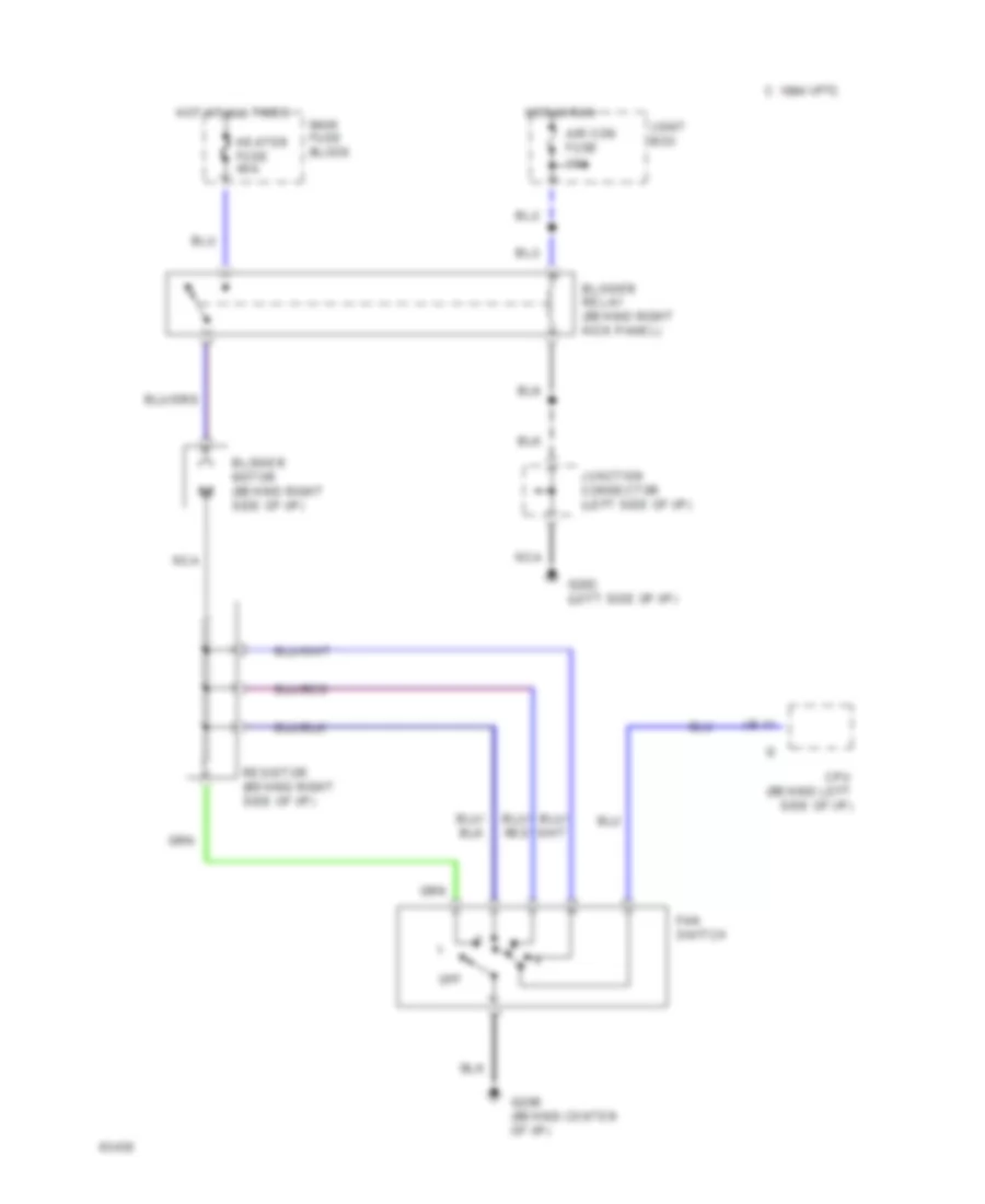 Heater Wiring Diagram for Mazda MPV LX 1994