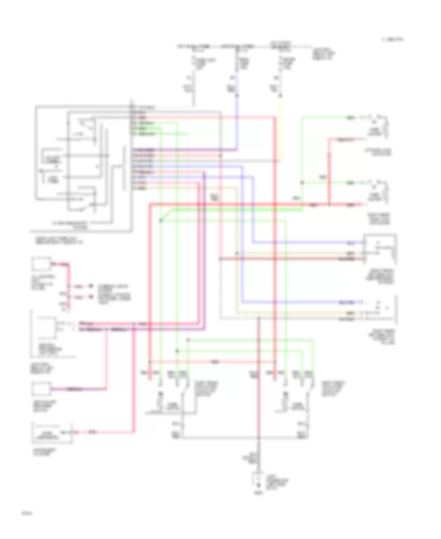 Power Door Lock Wiring Diagram for Mazda MPV LX 1994