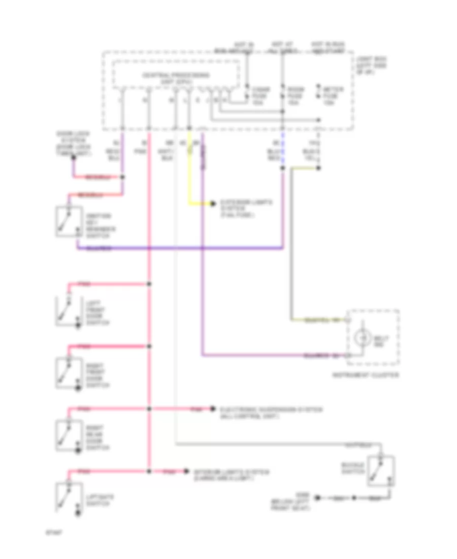 Warning System Wiring Diagrams for Mazda MPV LX 1994
