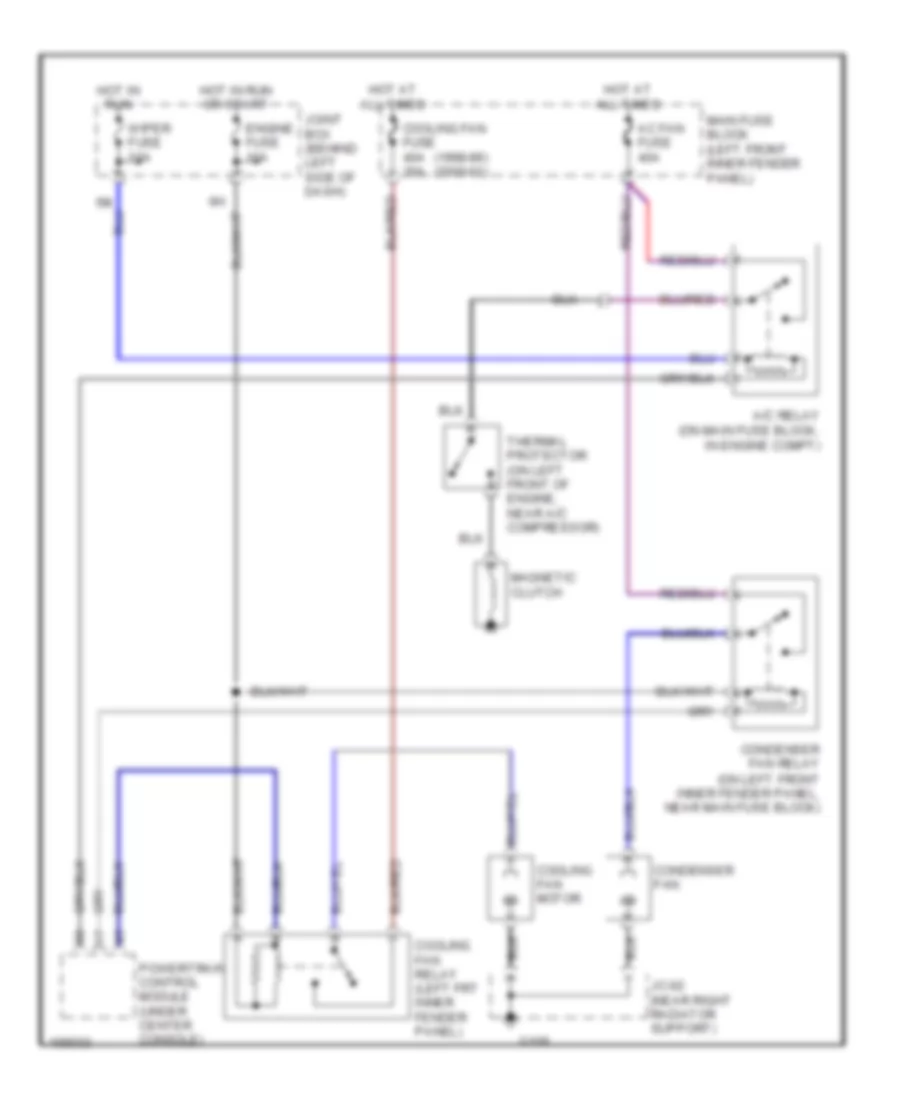 Cooling Fan Wiring Diagram for Mazda 626 ES 2001