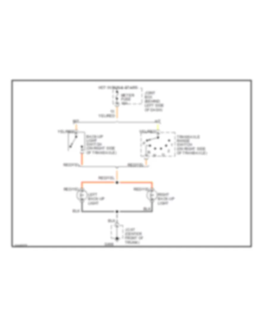 Backup Lamps Wiring Diagram for Mazda 626 ES 2001