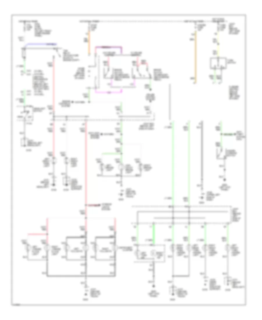 Exterior Lamps Wiring Diagram for Mazda 626 ES 2001