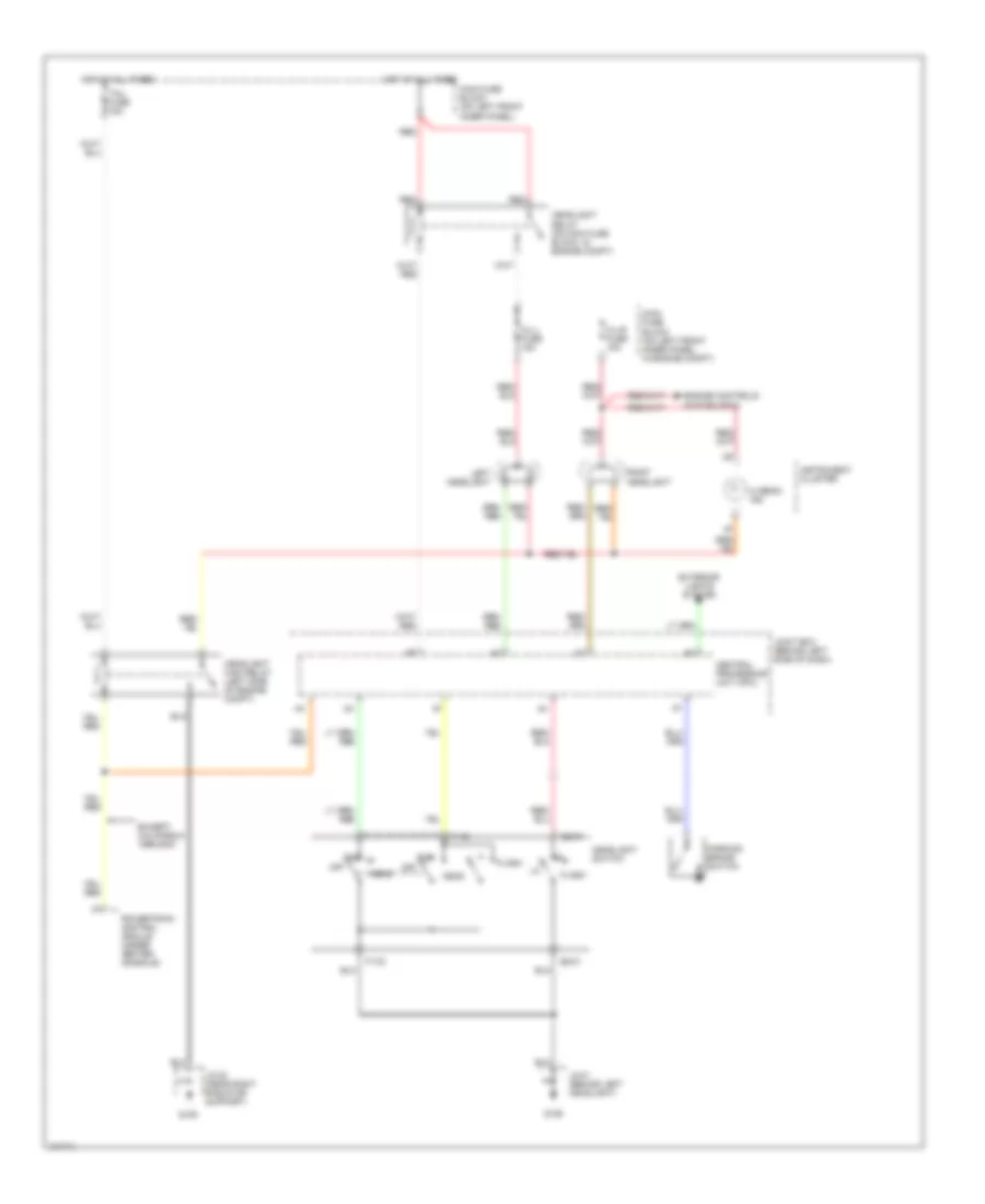 Headlight Wiring Diagram with DRL for Mazda 626 ES 2001