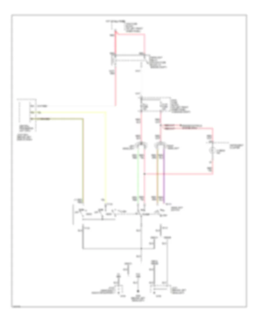 Headlight Wiring Diagram, without DRL for Mazda 626 ES 2001