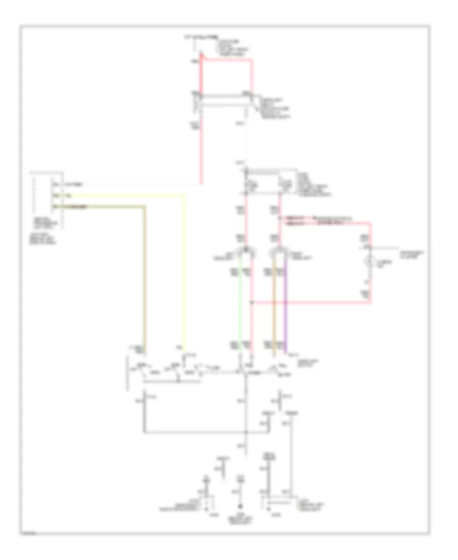 Headlight Wiring Diagram without DRL for Mazda 626 ES 2001