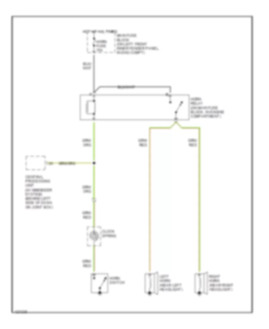 Horn Wiring Diagram for Mazda 626 ES 2001