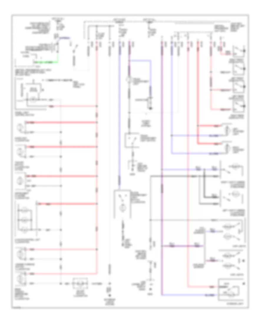 Interior Light Wiring Diagram for Mazda 626 ES 2001