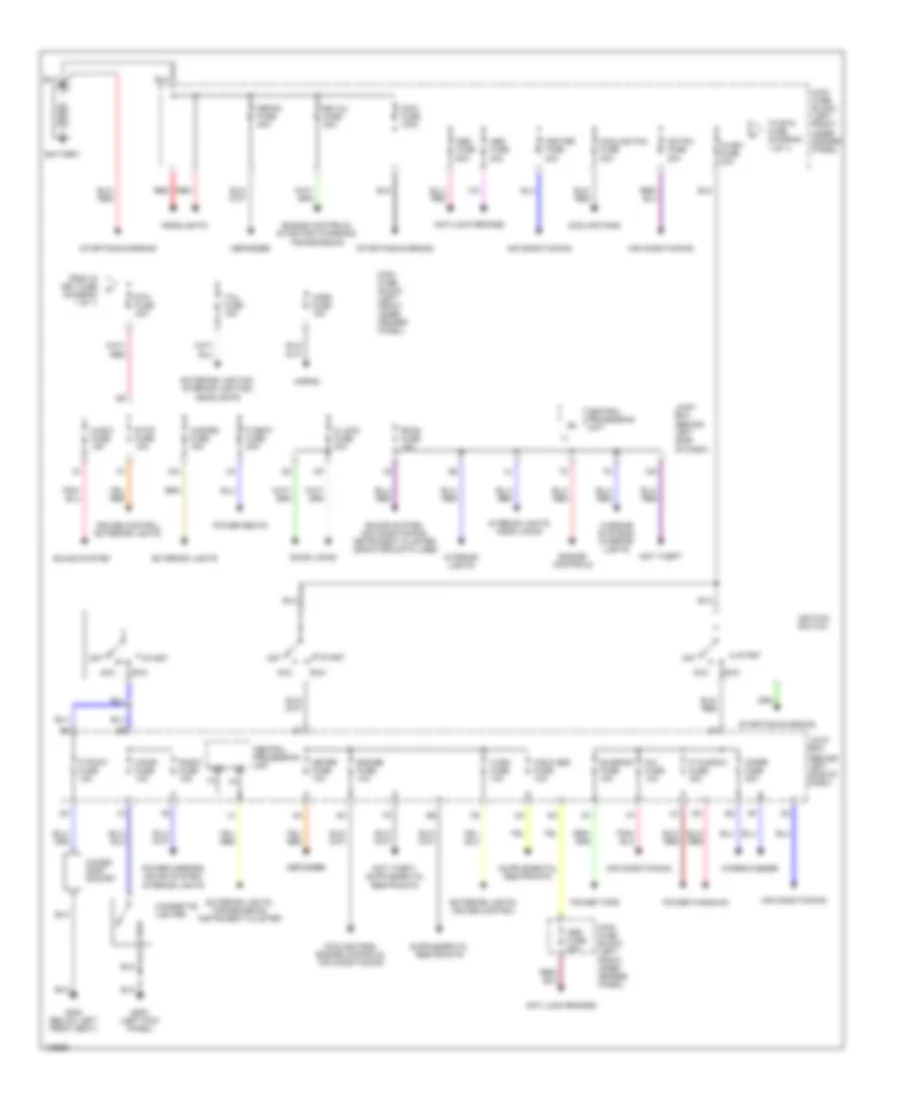 Power Distribution Wiring Diagram for Mazda 626 ES 2001