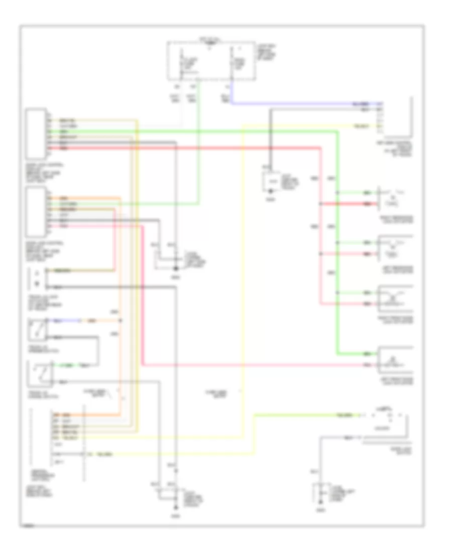 Power Door Lock Wiring Diagram for Mazda 626 ES 2001