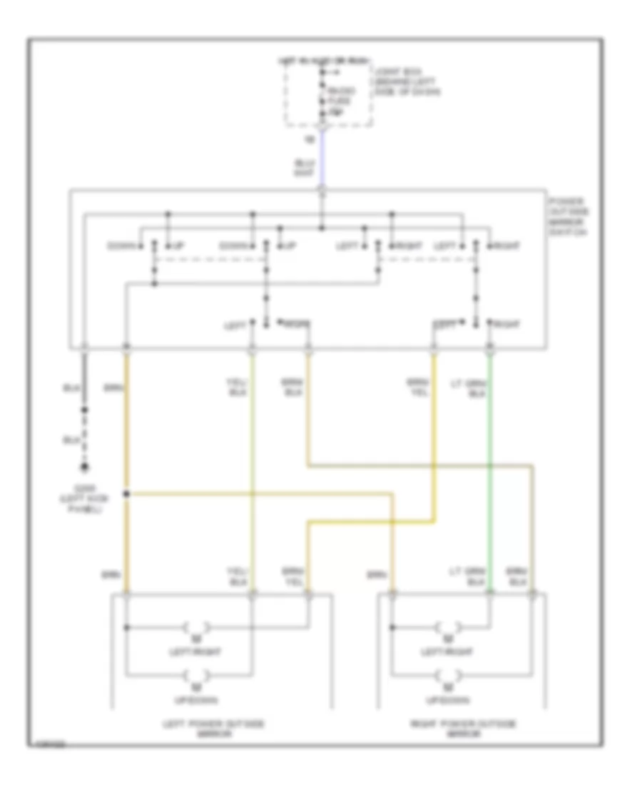 Power Mirror Wiring Diagram for Mazda 626 ES 2001