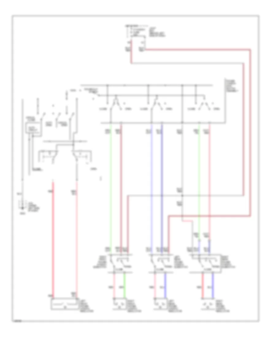 Power Window Wiring Diagram for Mazda 626 ES 2001