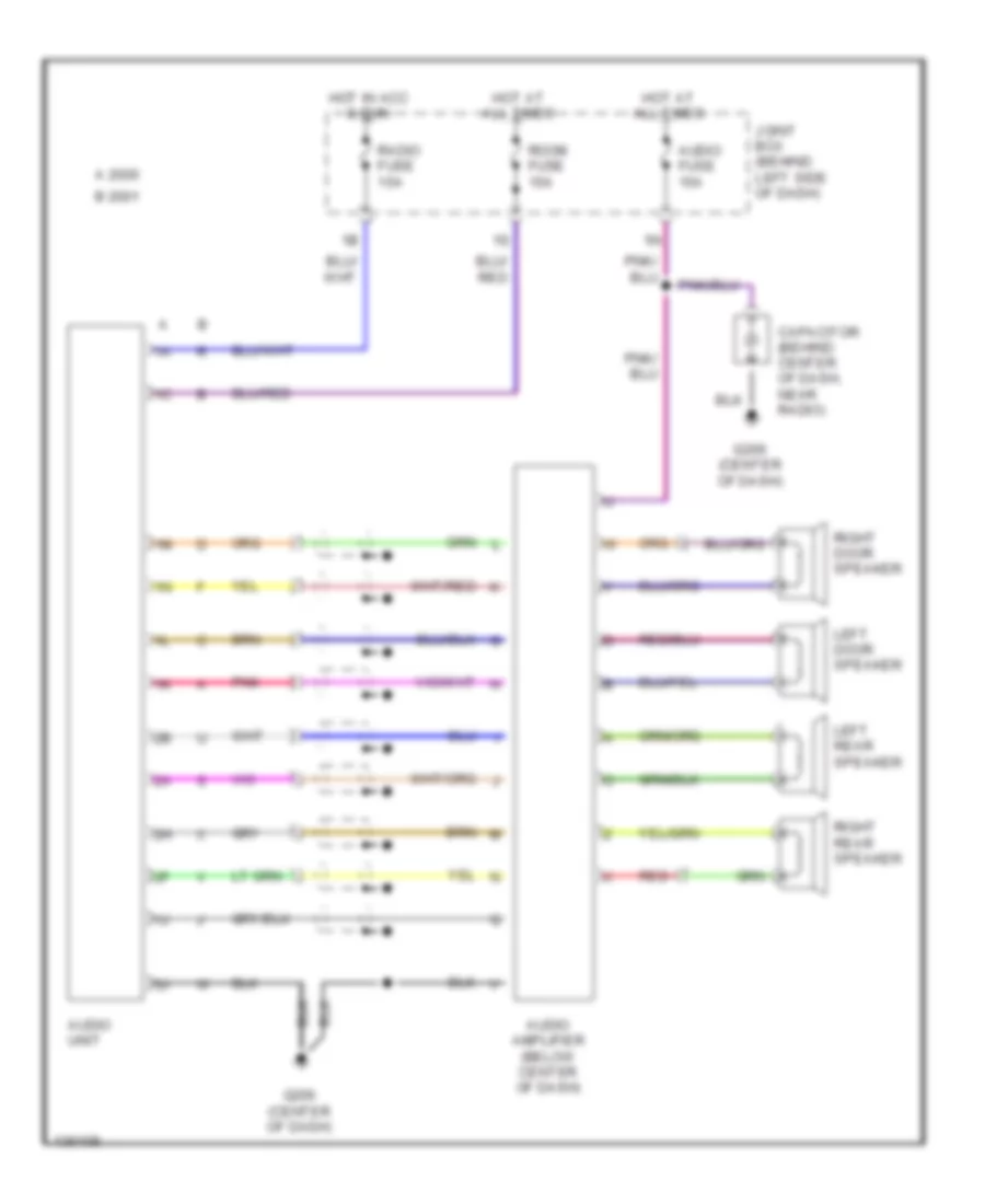 Radio Wiring Diagrams Bose for Mazda 626 ES 2001