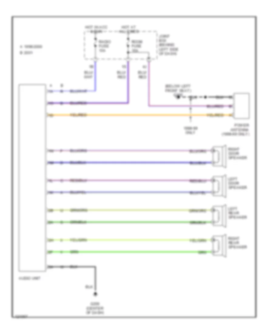 Radio Wiring Diagrams Standard for Mazda 626 ES 2001